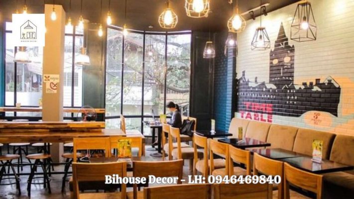 đèn trang trí quán cafe ngoài trời