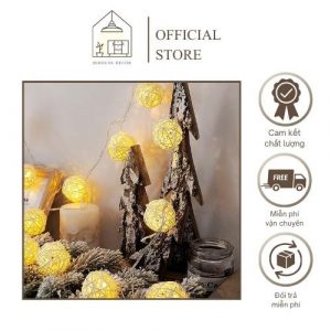 Đèn LED dây mây bihouse decor